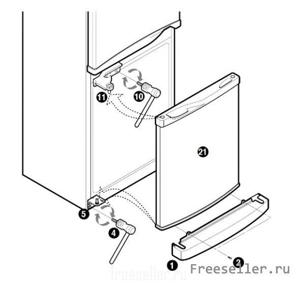 Как перевесить дверь холодильника индезит с дисплеем на другую сторону