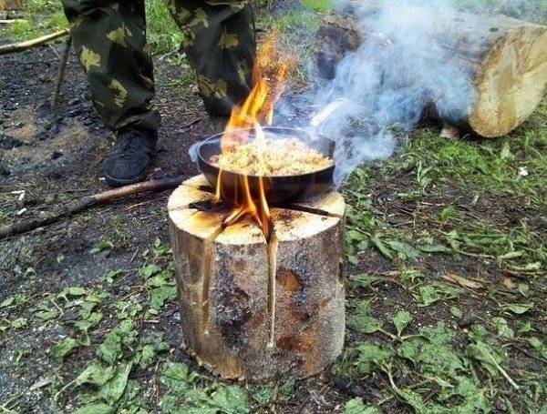 Как сделать печку из бревна