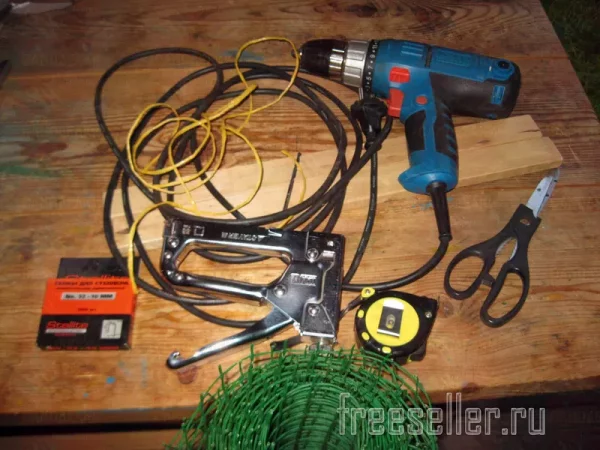 Материалы и инструменты для изготовления подвеса гамака для веников